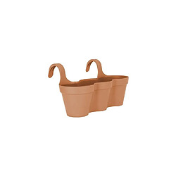 ARTEVASI Pot de fleurs Capri pour balcon - 11 L - 54 x 30,5 x 28 cm - Terre cuite claire