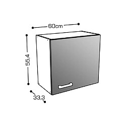 Acheter Vente-Unique Caissons de cuisine - 1 meuble bas & 1 meuble haut - 2 tiroirs & 1 porte - Naturel & Noir - TRATTORIA