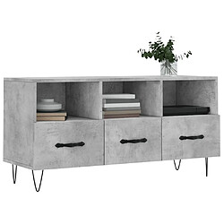 Avis Maison Chic Meuble TV scandinave - Banc TV pour salon gris béton 102x36x50 cm bois d'ingénierie -MN68567