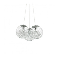 Ideal Lux Suspension Mapa Métal Nickel 3 ampoules 39cm