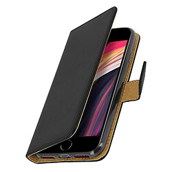 Avizar Housse iPhone SE 2022 / 2020 et 8 / 7 Cuir Porte-carte Support Vidéo Noir