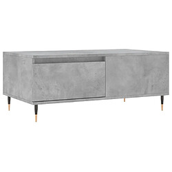 vidaXL Table basse Gris béton 90x50x36,5 cm Bois d'ingénierie