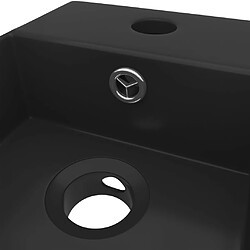 Acheter vidaXL Lavabo de salle de bain avec trop-plein Céramique Noir mat