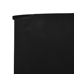 Avis vidaXL Paravent 5 panneaux Tissu 600 x 160 cm Noir