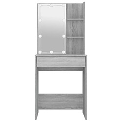 Avis Helloshop26 Coiffeuse avec led 60 x 40 x 140 cm gris 02_0006283