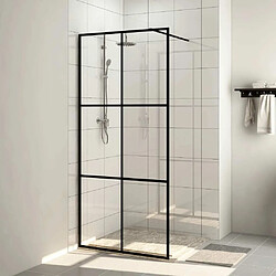 Maison Chic Paroi de douche | Écran de douche | Cloison de douche avec verre ESG transparent 115x195 cm Noir -GKD36623