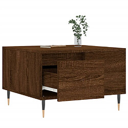 Avis vidaXL Table basse chêne marron 55x55x36,5 cm bois d'ingénierie