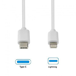 Acheter Partel Câble de Charge et Transfert de Données USB-C / Lightning MFI 2A 1M Blanc