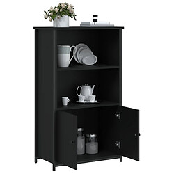 Avis vidaXL Buffet haut noir 62x32x103,5 cm bois d'ingénierie