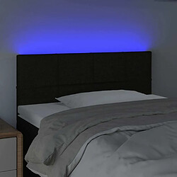 Avis Maison Chic Tête de lit scandinave à LED,meuble de chambre Noir 80x5x78/88 cm Tissu -MN11111