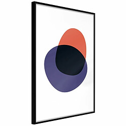 Paris Prix Affiche Murale Encadrée White, Orange, Violet and Black 40 x 60 cm Noir