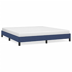 Maison Chic Lit adulte - Lit simple Cadre de lit,Structure du lit Contemporain Bleu 160x200 cm Tissu -MN84153