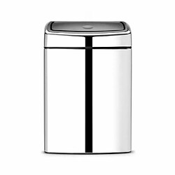 Brabantia 477201 Poubelle Touch Bin Rectangulaire 10 L Brilliant Inox