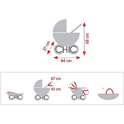 Bayer Chic 2000 Poussette combinée pour poupée LENI Jean rose pas cher