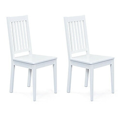 Paris Prix Lot de 2 Chaises Design Bois Takao 95cm Blanc