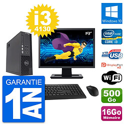 PC Dell T1700 SFF Ecran 19" Intel i3-4130 RAM 16Go Disque 500Go Windows 10 Wifi - Occasion