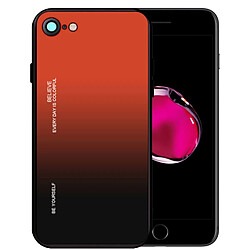 Ipomcase Coque pour iPhone 7 ,iPhone 8 ,iPhone SE 2020 dégradé couleur - Rouge Noir