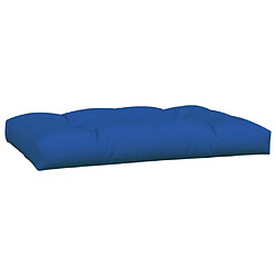 Avis vidaXL Coussins de palette lot de 2 bleu royal tissu