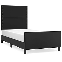 vidaXL Cadre de lit sans matelas noir 80x200 cm similicuir