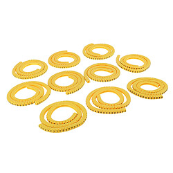 1000x Jaune Étiquettes Marqueurs De Câble Fil 2.5mm² Autocollants 0-9 Accessoires Pour Véhicules