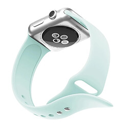 Acheter Wewoo Bracelet Bande de montre en silicone à double rivets pour Apple Watch séries 3 et 2 1 42 mm (Turquoise)