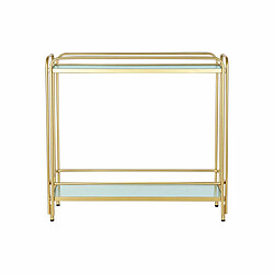 Avis Chariot de service DKD Home Decor Doré Métal Verre 80 x 28 x 81 cm