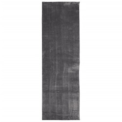 vidaXL Tapis HUARTE à poils courts doux et lavable anthracite 80x250cm