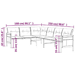 vidaXL Ensemble à manger de jardin 2 pcs anthracite acier pas cher