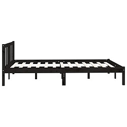 Acheter vidaXL Cadre de lit sans matelas noir bois massif