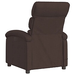 Acheter Maison Chic Fauteuil Relax pour salon, Fauteuil de massage inclinable électrique Marron foncé Tissu -GKD24605