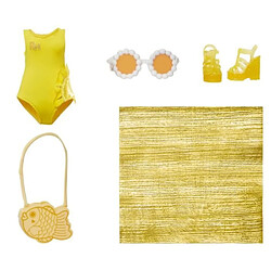 Rainbow High Swim & Style - Poupée mannequin ariculée 27 cm - Sunny (Jaune) - Maillot de bain + Paréo - a partir de 4 ans pas cher