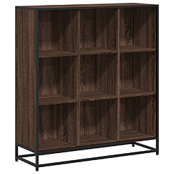 vidaXL Bibliothèque chêne marron 97,5x33x107,5cm bois ingénierie métal