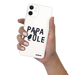 Coque iPhone 12 mini souple transparente Papa poule Motif Ecriture Tendance Evetane pas cher