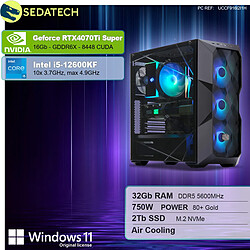 Sedatech PC Gamer Pro • Intel i5-12600KF • RTX4070Ti Super • 32Go DDR5 • 2To SSD M.2 • Windows 11