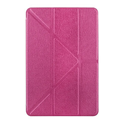 Wewoo Smart Cover Magenta pour iPad mini 4 Transformers Style soie Texture horizontale Flip solide couleur étui en cuir avec support