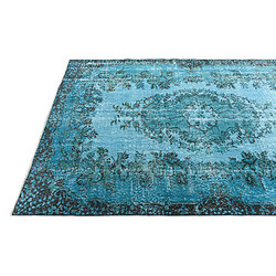 Vidal Tapis de laine 244x170 Bleu Ultra Vintage pas cher