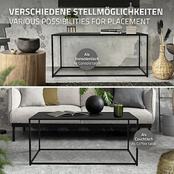 Acheter ML-Design Table console noir mat table d'appoint en métal de couloir/salon 110x40x50,5 cm