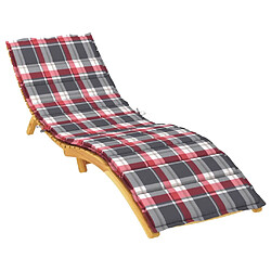 Avis Maison Chic Coussin Confort | pouf | Coussin de chaise longue à carreaux rouge 200x60x3 cm -GKD55476