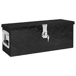 vidaXL Boîte de rangement Noir 60x23,5x23 cm Aluminium 