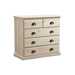 Aubry Gaspard Commode 5 tiroirs en bois brut.