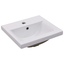 vidaXL Lavabo encastré 42 x 39 x 18 cm Céramique Blanc