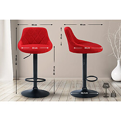 Non Tabouret de bar Lazio tissu noir