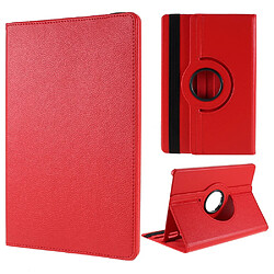 Etui en PU avec support rotatif à 360° rouge pour votre Samsung Galaxy Tab S8 Plus