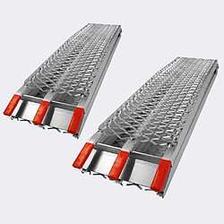 Helloshop26 Lot de 2 rampes de chargement multi-usage pliante aluminium rail collision 226 cm jusqu'a 680 kg 3416087