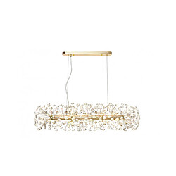 Luminaire Center Suspension 10 ampoules Cristal k9 Or français