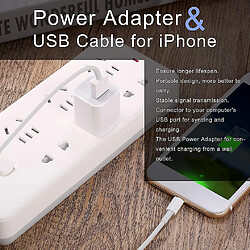 Universal Adaptateur de chargeur mural USB de téléphone mobile avec câble USB à 8 broches pour iPhone US plug