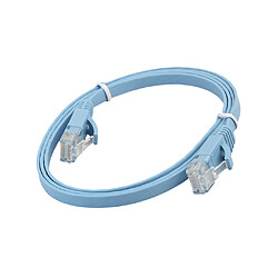 plat ethernet cat6 câble de réseau patch lead rj45 pour smart tv / ps4 0.5m bleu