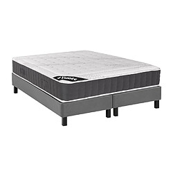 Vente-Unique Ensemble 180 x 200 cm sommier déco en kit + matelas ressorts ensachés accueil mémoire de forme ép.27cm - ATLANTIDE de YSMÉE