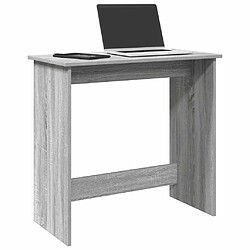 vidaXL Bureau sonoma gris 80x40x75 cm bois d'ingénierie