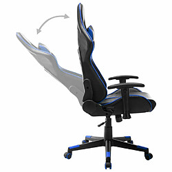 Avis Maison Chic Chaise de jeu, Chaise gaming, Fauteuil gamer d'ordinateur,Chaise de Bureau Noir et bleu Cuir artificiel -GKD18558